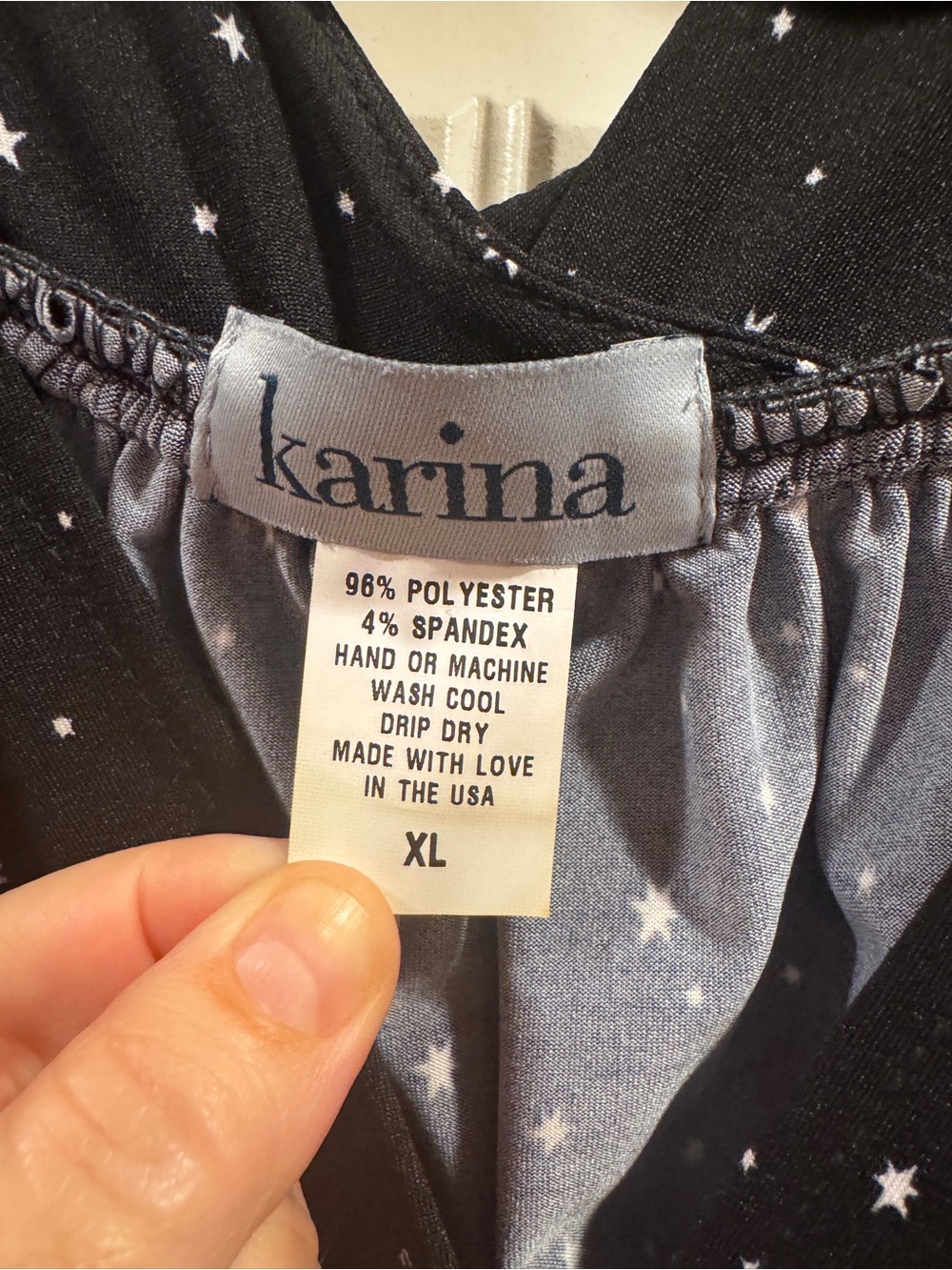 Ultimate Travel Dress Dotted with Tiny Stars - wrinkle free - Picture 3 of 3